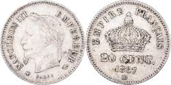 World Coins - Coin, France, Napoleon III, 20 Centimes, 1867, Strasbourg, , Silver