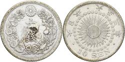World Coins - Japan, Yoshihito, 10 Sen, Taishō Era, Yr. 3 (1914), Silver,