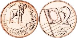 World Coins - Cyprus, Fantasy euro patterns, 2 Euro Cent, 2003, , Copper