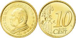 World Coins - VATICAN CITY, 10 Euro Cent, 2004, , Brass, KM:344