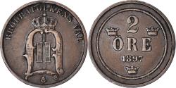World Coins - Coin, Sweden, Oscar II, 2 Öre, 1897, , Bronze, KM:746