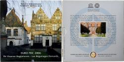 World Coins - Belgium, Coffret 1c. à 2€ + jeton, Béguinages Flamands, 2006, Brussels, FDC