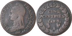 World Coins - Coin, France, Dupré, 5 Centimes, AN 7/5, Paris, , Bronze, KM:640.1
