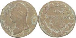 World Coins - Coin, France, Dupré, 5 Centimes, AN 8, Metz, , Copper, Gadoury:126a