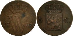 World Coins - Coin, Netherlands, William III, 1/2 Cent, 1863, , Copper, KM:90