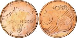 World Coins - Slovakia, 5 Euro Cent, 2009, Kremnica, , Copper Plated Steel, KM:97
