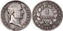 World Coins - Coin, France, Napoléon I, Franc, 1811, Toulouse, , Silver, KM:692.10