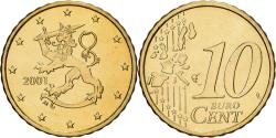 World Coins - Finland, 10 Centimes, 2001, Vantaa, Nordic gold, , KM:101