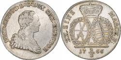World Coins - Electorate of Saxony, Friedrich August III, 2/3 Thaler, 1766, Dresden, Silver