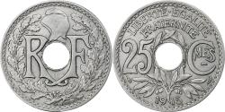 World Coins - France, 25 Centimes, Lindauer, 1915, Paris, Souligné, Nickel,