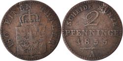 World Coins - German States, 2 Pfennig, 1855