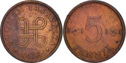 World Coins - Coin, Finland, 5 Pennia, 1975, , Copper, KM:45
