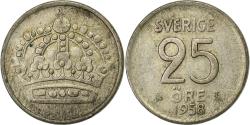 World Coins - Sweden, Gustaf VI, 25 Öre, 1958, Silver, , KM:824