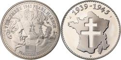 World Coins - France, Medal, Seconde Guerre Mondiale, Pearl Harbor, Roosevelt, Copper-nickel