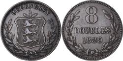 World Coins - Coin, Guernsey, 8 Doubles, 1889, Heaton, Birmingham, , Bronze, KM:7