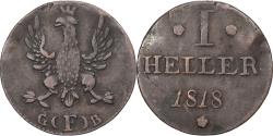 World Coins - Free city of Frankfurt, 1 Heller, 1818, Copper,