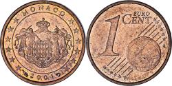 World Coins - Monaco, Rainier III, Euro Cent, 2001, Paris, , Copper Plated Steel