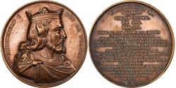 World Coins - France, Medal, Les rois de France, Childebert I, 1840, Copper, Caqué,