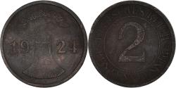 World Coins - Coin, GERMANY, WEIMAR REPUBLIC, 2 Rentenpfennig, 1924, Hambourg,