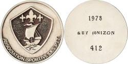 World Coins - France, Medal, Association Sportive des P.T.T, 1978, Silvered Metal,