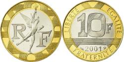 World Coins - Coin, France, Génie, 10 Francs, 2001, Paris, BE, , Aluminum-Bronze