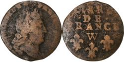 World Coins - France, Louis XIV, Liard  de Lille, 1713-1715, Lille, Copper,