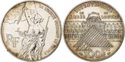 World Coins - France, 100 Francs, Liberté guidant le peuple, 1993, Silver,