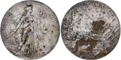 World Coins - France, Medal, Art Nouveau, Labor, Progrès-Gloire, 1910, Silvered bronze