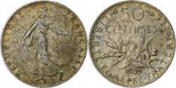 World Coins - France, Semeuse, 50 Centimes, 1909, Paris, , Silver, KM:854
