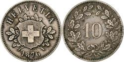 World Coins - Switzerland, 10 Rappen, 1876, Bern, Billon, , KM:6