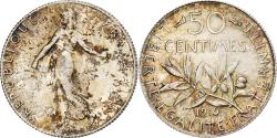 World Coins - France, Semeuse, 50 Centimes, 1916, Paris, , Silver, KM:854