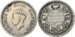 World Coins - INDIA-BRITISH, George VI, 1/2 Rupee, 1942, Silver, , KM:552