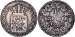 World Coins - Coin, German States, BAVARIA, Ludwig I, 6 Kreuzer, 1852, Munich,