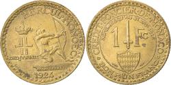 World Coins - Coin, Monaco, Louis II, Franc, 1924, Poissy, , Aluminum-Bronze, KM:111