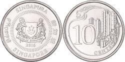 World Coins - Coin, Singapore, 10 Cents, 2016