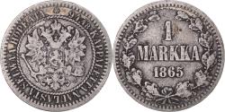 World Coins - Coin, Finland, Alexander II, Markka, 1865, Helsinki, , Silver, KM:3.1