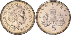 World Coins - Coin, Great Britain, Elizabeth II, 5 Pence, 1998, , Copper-nickel, KM:988