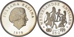 World Coins - Coin, Netherlands Antilles, Juliana, 25 Gulden, 1979, Utrecht, Year of child.BE