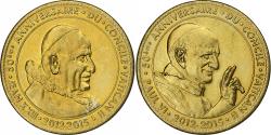 World Coins - France, Token, Lourdes - Concile Vatican II, 2015, Copper-nickel Aluminium, MDP