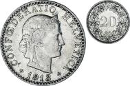 World Coins - Switzerland, 20 Rappen, 1913