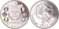 World Coins - France, Medal, 60 Ans du Traité de Rome, La Semeuse, 2017,