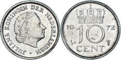 World Coins - Coin, Netherlands, Juliana, 10 Cents, 1972, , Nickel, KM:182