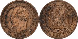 World Coins - France, Napoleon III, Centime, 1856, Rouen, Bronze, , Gadoury:86