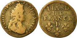 World Coins - Coin, France, Louis XIV, Liard de France au buste âgé, troisième type, Liard