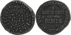 World Coins - France, Token, Collection BP, Denier Hugues Capet, Copper,