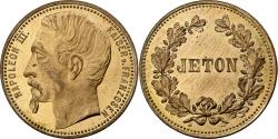 World Coins - France, Medal, Jeton de jeu, Napoléon III, Kaiser d. Franzosen, Brass,