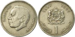 World Coins - Coin, Morocco, al-Hassan II, Dirham, 1987, Paris, , Copper-nickel
