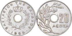 World Coins - Coin, Greece, Paul I, 20 Lepta, 1959, Paris, , Aluminum, KM:79