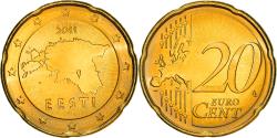 World Coins - Estonia, 20 Euro Cent, 2011, Vantaa, , Brass, KM:65