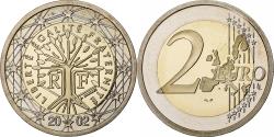 World Coins - France, 2 Euro, Proof, 2002, Monnaie de Paris, Bi-Metallic,